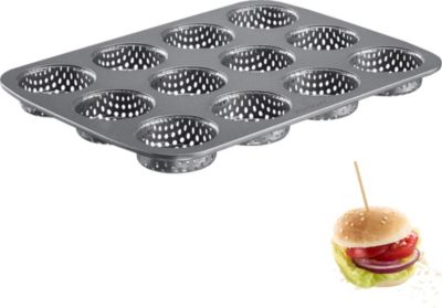WESTMARK „Burger-Brötchen Backform „“Mini““ Metall“ anthrazit | 04004094327162