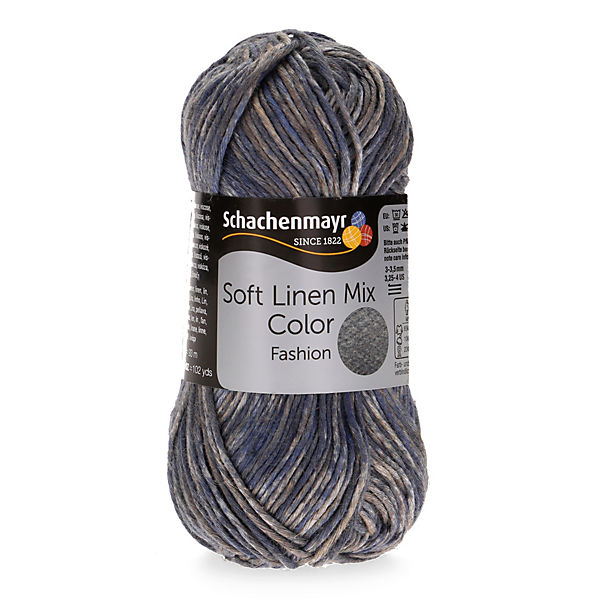 Handstrickgarne Soft Linen Mix Color, 50g Ocean