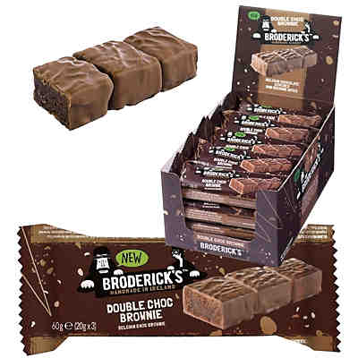 Broderick´s Brownie Riegel Double Chocolate aus Belgischer Schokolade 60 x 20g (1,2 kg)