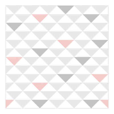 Mustertapete No.YK65 Dreiecke Grau Weiß Rosa