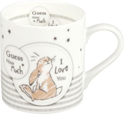 Könitz „Kaffeebecher „“Guess how much I love you!““ Porzellan“ weiß | 04028145084101