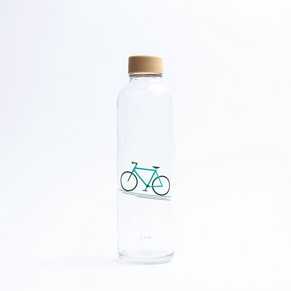 Trinkflasche aus Glas 0,7l Go Cycling