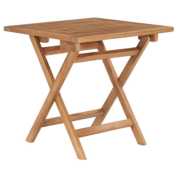 Klappbarer Gartentisch 45x45x45 cm Teak Massivholz Outdoor Tisch