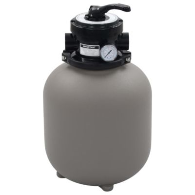 vidaXL Pool-Sandfilter mit 4-Wege-Ventil Grau 350 mm Sandfilter grau | 08718475719076