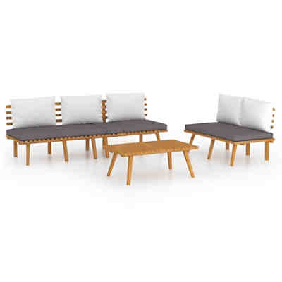 Akazie Gartenmöbel Sitzgruppe Garnitur Lounge Sofa mehrere Auswahl Garten-Lounge-Set