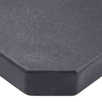 Sonnenschirm-Gewichtsplatte Schwarz Granit Quadratisch 25 kg Schirmständer