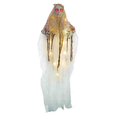 Beleuchtete Geisterbraut als Halloween Friedhof Dekoration 180cm Partydeko
