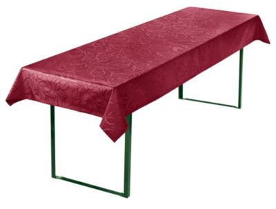 Erwin Müller Outdoor-Biertisch-Tischdecke Jacquard Terrassa weinrot | 04062671223986
