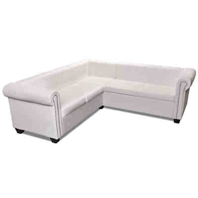 Chesterfield Sofa 5-Sitzer Couch Wohnmöbel Büromöbel Garnitur Kunstleder Sofa