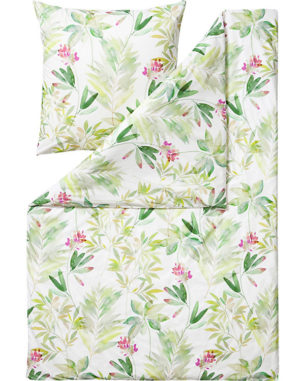 Estella „Bio Bettwäsche „“Madeira““ Perkal“ grün Gr. 155 x 220 + 80 x 80 | 04053912402222 Estella „Bio Bettwäsche „“Madeira““ Perkal“ grün Gr. 155 x 220 + 80 x 80 | 04053912402222
