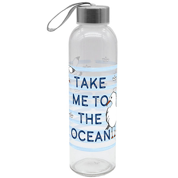 Trinkflasche Take me to the ocean 500ml Glas Trinkflaschen