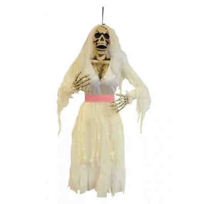 Skelett Zombie Braut als Hängefigur für Halloween Partydeko