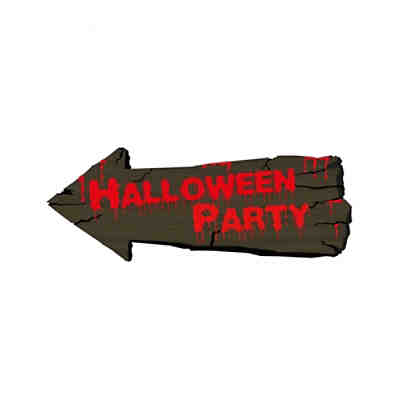 Halloween Party Hinweisschild als Wegweiser 50cm Partydeko