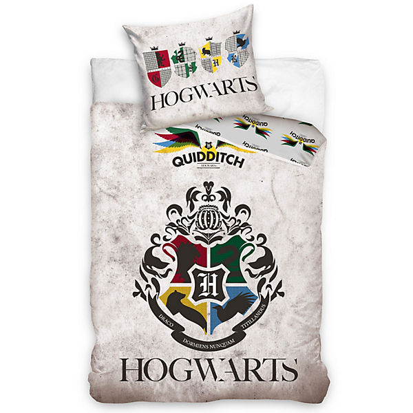 Harry Potter Bettwäsche Hogwarts 135 x 200cm mit Kissenbezug 80 x 80cm