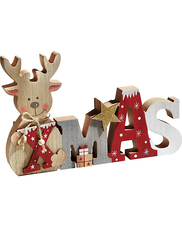 „Deko-Schriftzug „“Xmas“““ beige/rot | 04062671126782 „Deko-Schriftzug „“Xmas“““ beige/rot | 04062671126782