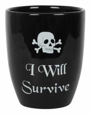 „““;I Will Survive““; Gothic Pflanzenschale 14cm Tassen“ schwarz | 04251680593467