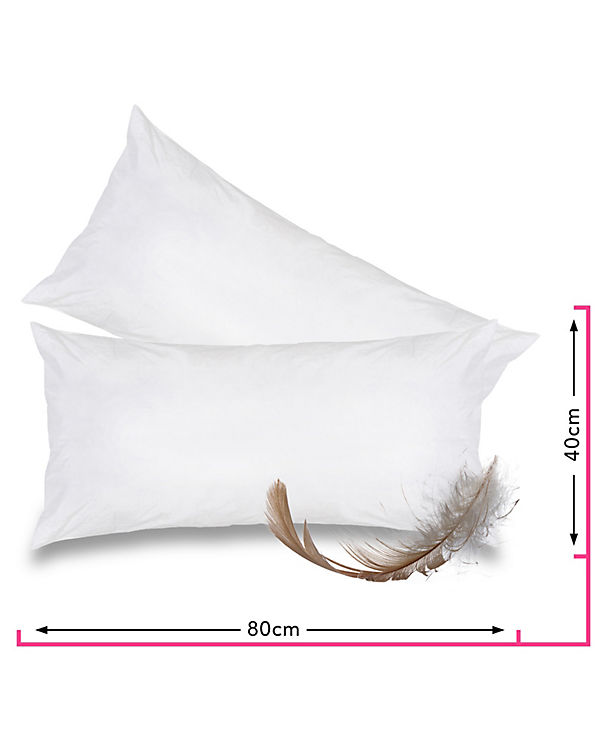 wometo Kinderkopfkissen 2er Set Kinderkopfkissen Dekokissen 40×40 cm aus Baumwolle, Kissenfüllung aus 100% Federn mit Federfüllung weiß Gr. 40 x 80 | 04251474133626 wometo Kinderkopfkissen 2er Set Kinderkopfkissen Dekokissen 40×40 cm aus Baumwolle, Kissenfüllung aus 100% Federn mit Federfüllung weiß Gr. 40 x 80 | 04251474133626