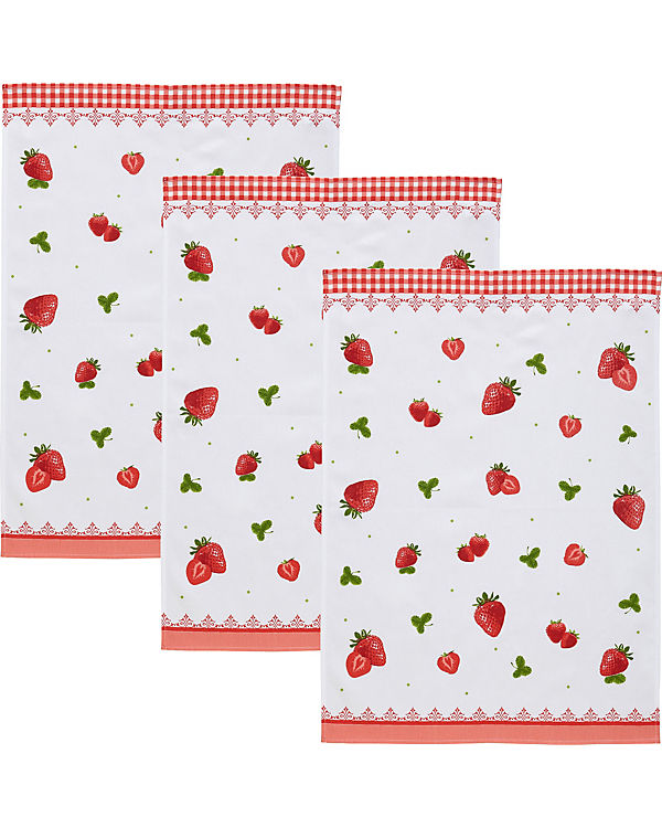 Erwin Müller „Geschirrtuch „“Erdbeere““ 3er-Pack Baumwolle“ rot/weiß | 04062671242390 Erwin Müller „Geschirrtuch „“Erdbeere““ 3er-Pack Baumwolle“ rot/weiß | 04062671242390