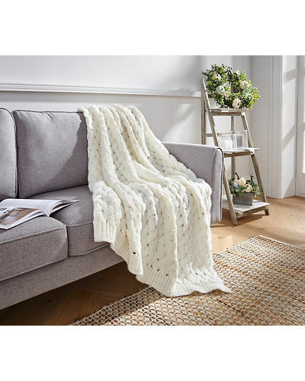 HOME Living „Bundle Set „“Shabby““ 2tlg. Kuscheldecken“ weiß-kombi Gr. 125 x 150 | 04250637812095 HOME Living „Bundle Set „“Shabby““ 2tlg. Kuscheldecken“ weiß-kombi Gr. 125 x 150 | 04250637812095