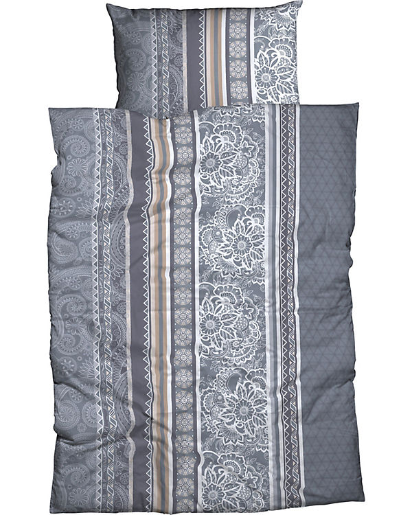 Casatex „Bettwäsche „“Salamandar““ Satin“ grau Gr. 240 x 220 + 80 x 80 | 04250090671925 Casatex „Bettwäsche „“Salamandar““ Satin“ grau Gr. 240 x 220 + 80 x 80 | 04250090671925