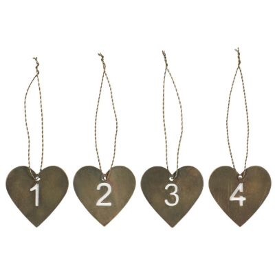 IB LAURSEN Anhänger 1-4 Braun Metall Herz gold | 05709898344887