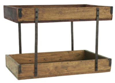IB LAURSEN Holz Regal Tablett 2-stufig Etagere Aufbewahrung braun | 05709898313470