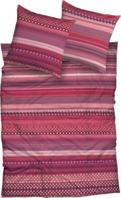 Casatex „Bettwäsche „“Alfredo““ Biber“ rot Gr. 200 x 220 + 80 x 80 | 04250090672304