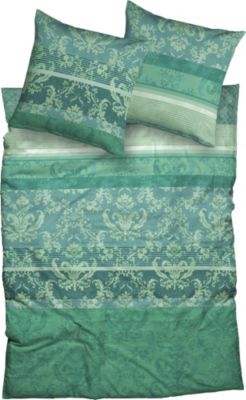 Casatex „Bettwäsche „“Barock““ Biber“ petrol Gr. 155 x 220 + 80 x 80 | 04250090672212