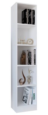 VCM Holz Aufbewahrung Stand Regal Bücherregal Deko Bücher Standregal Dilos L 5-fach weiß | 04051814420665