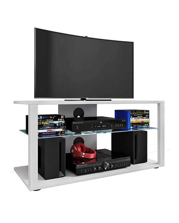 VCM Holz TV Lowboard Fernsehschrank Rack Konsole Möbel Fernsehtisch Fernseh Phono Glas Folas L weiß | 04051814424908 VCM Holz TV Lowboard Fernsehschrank Rack Konsole Möbel Fernsehtisch Fernseh Phono Glas Folas L weiß | 04051814424908