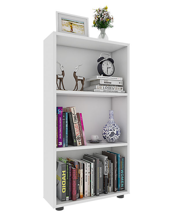 VCM Holz Aufbewahrung Stand Regal Bücherregal Deko Bücher Standregal Bulas 3 Fächer weiß | 04051814420207 VCM Holz Aufbewahrung Stand Regal Bücherregal Deko Bücher Standregal Bulas 3 Fächer weiß | 04051814420207