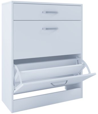VCM Holz Regal Kipper Schuhregal Schuhschrank Schuhkipper 2 Klappen Ablage Balia weiß | 04051814425073