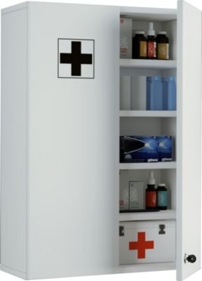 VCM Medizinschrank Arzneischrank Apothekerschrank Wand Schrank abschließbar Medasa XL weiß | 04051814426391
