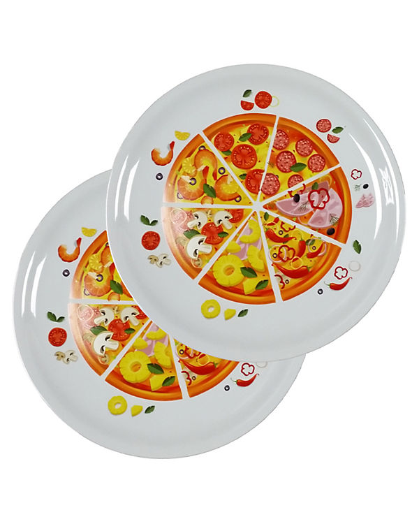 Neuetischkultur Pizzateller 30cm, 2er Set Pizza bunt | 04250648984446 Neuetischkultur Pizzateller 30cm, 2er Set Pizza bunt | 04250648984446