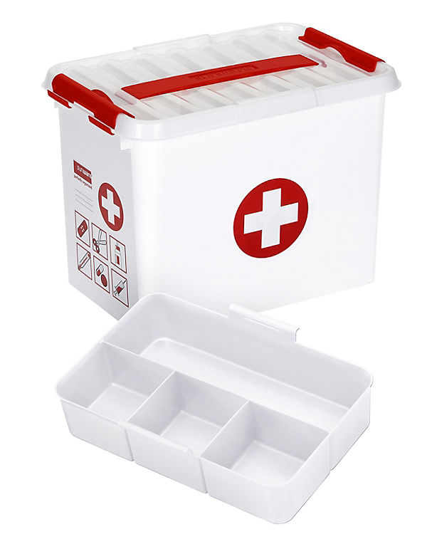 sunware® Stapelbare Box Erste Hilfe Q-Line 9 Liter weiß Kunststoff mit Deckel | 08711112793620 sunware® Stapelbare Box Erste Hilfe Q-Line 9 Liter weiß Kunststoff mit Deckel | 08711112793620