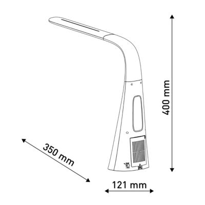 Näve Leuchten „LED-Tischleuchte „“Ventu““ mit Ventilator h: 40cm dimmbar“ weiß | 04003222883150