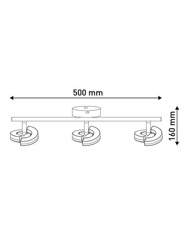 Näve Leuchten „3er LED-Wand-u. Deckenspot „“Affi“““ silber | 04003222844533 Näve Leuchten „3er LED-Wand-u. Deckenspot „“Affi“““ silber | 04003222844533