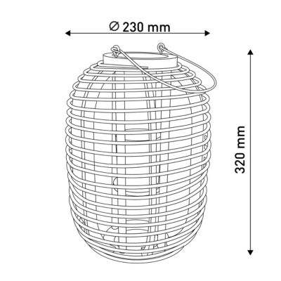 Näve Leuchten „Dekoleuchte „“KORBINIAN““ inkl. Solar-LED-Kerze“ braun | 04003222884997