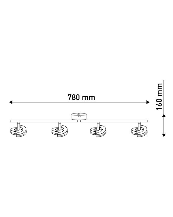 Näve Leuchten „4er LED-Wand-u. Deckenspot „“Affi“““ silber | 04003222844540 Näve Leuchten „4er LED-Wand-u. Deckenspot „“Affi“““ silber | 04003222844540