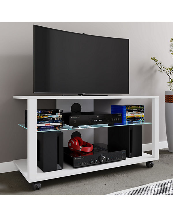 VCM Holz TV Lowboard Rollen Fernsehschrank mobil Rack Konsole Möbel Fernsehtisch Fernseh Phono Glas Folas L weiß | 04051814426292 VCM Holz TV Lowboard Rollen Fernsehschrank mobil Rack Konsole Möbel Fernsehtisch Fernseh Phono Glas Folas L weiß | 04051814426292