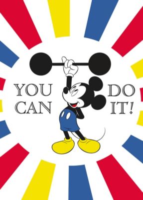KOMAR Wandbild – Mickey Mouse Do it – Größe: 50 x 70 cm mehrfarbig Gr. one size | 04055065166464