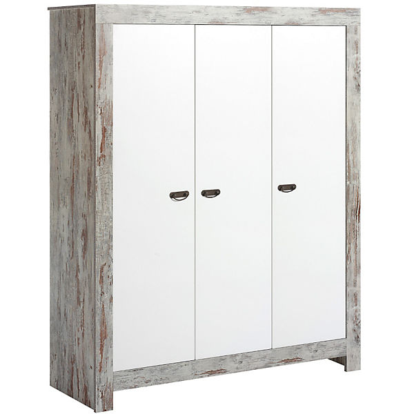 Kleiderschrank NORDIC CHIC, shabby chic/weiß, 3-türig, grau, Schardt ... Kleiderschrank NORDIC CHIC, shabby chic/weiß, 3-türig, grau, Schardt ...