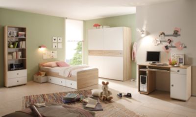 Kinderzimmer Jugendzimmer Vicky Sonoma Weiss Inkl Schwebeturenschrank Braun Ticaa Yomonda