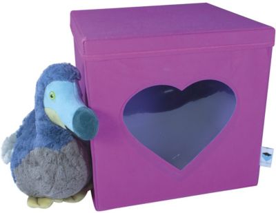 Aufbewahrungsbox Herz, mit Sichtfenster, pink, pink, STORE IT! | yomonda