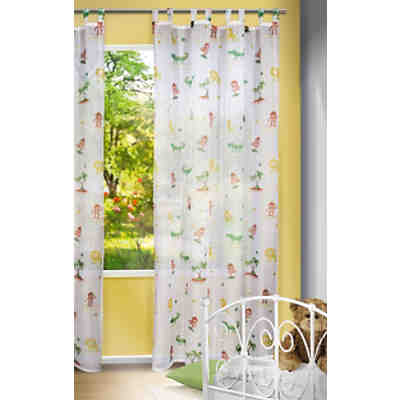 vorhang kinderzimmer fische, gardine fische, schwarz-orange, 245 x 140 cm, (1 schal), weiß, | yomonda, Innenarchitektur