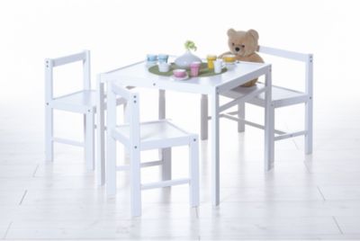 Ticaa Kindersitzgruppe Kindertisch 4 Teilig Kiefer Massiv
