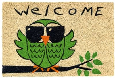 Kokos Fußmatte "Eule" 40x60 cm, mehrfarbig | yomonda