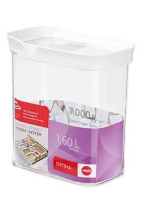 Emsa „Schütt Vorratsdosen „“Optima““ mit Schiebedeckel 1,6 L“ weiß | 04009049378862