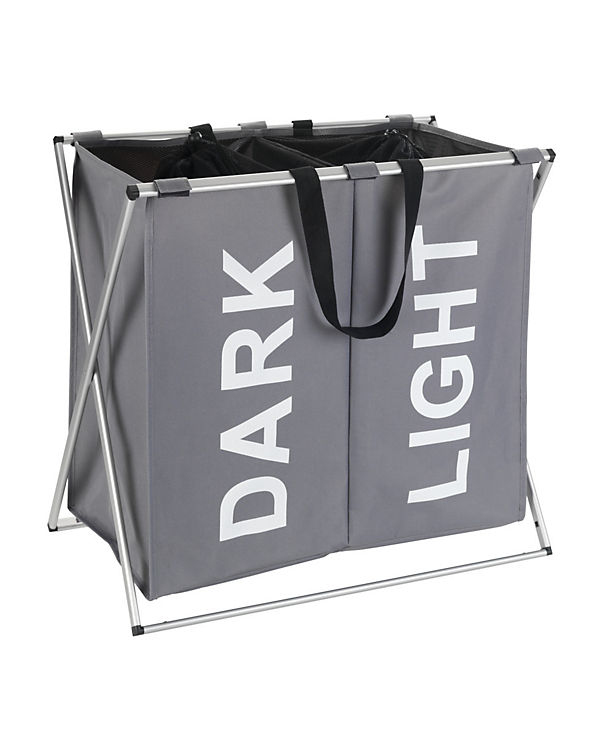 WENKO Wäschesammler Duo Grau, Wäschekorb, 120 l schwarz | 04008838280713 WENKO Wäschesammler Duo Grau, Wäschekorb, 120 l schwarz | 04008838280713