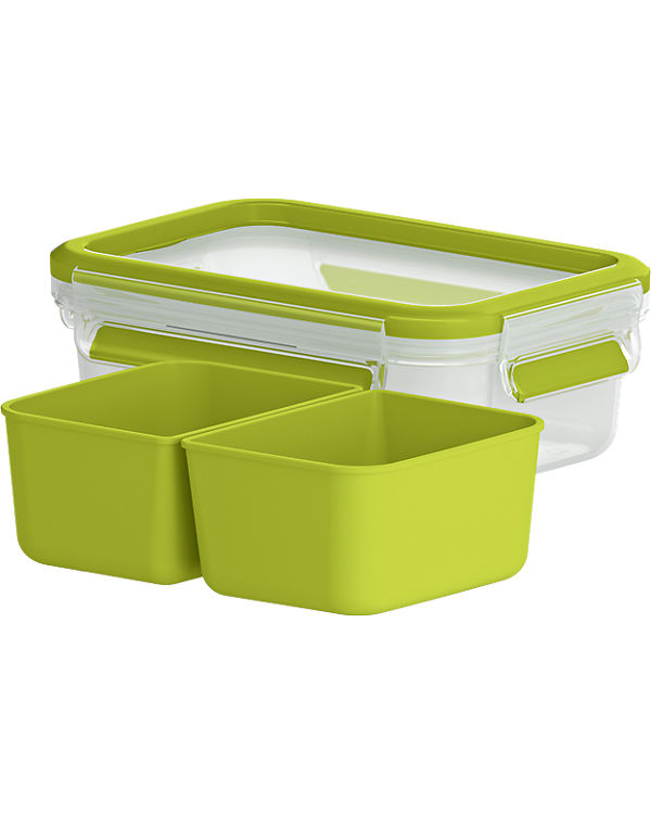 Emsa „Snackbox „“Clip & Go““ 0,55 L, mit Einsätzen“ grün | 04009049449258 Emsa „Snackbox „“Clip & Go““ 0,55 L, mit Einsätzen“ grün | 04009049449258